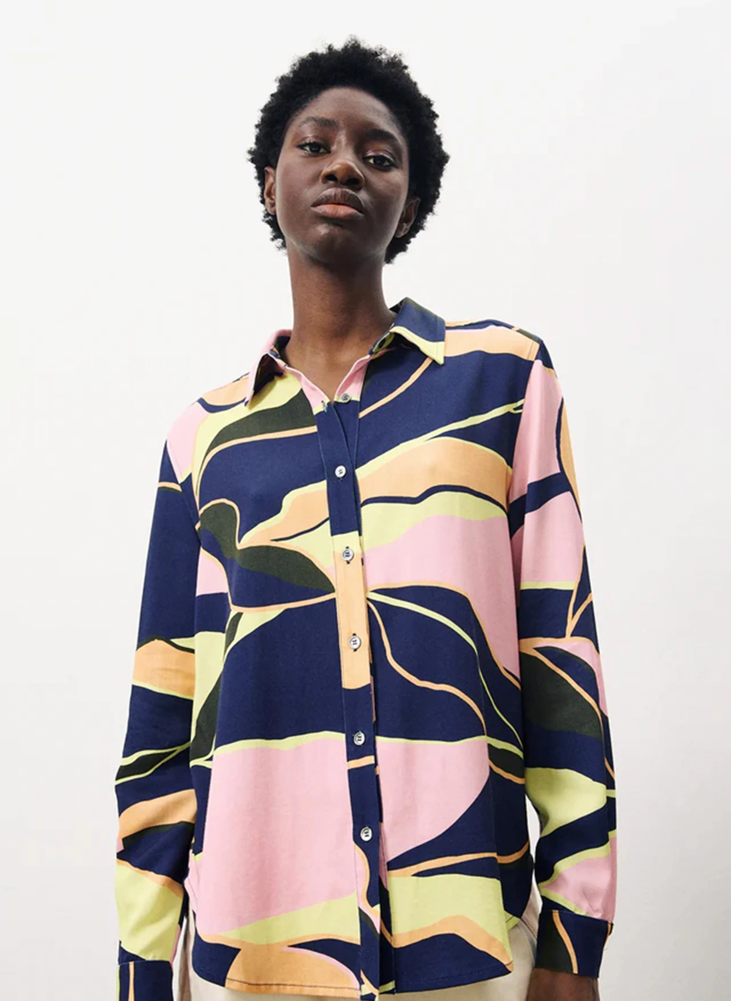 CYLLIA - Chemise droit imprimée| Multicolore