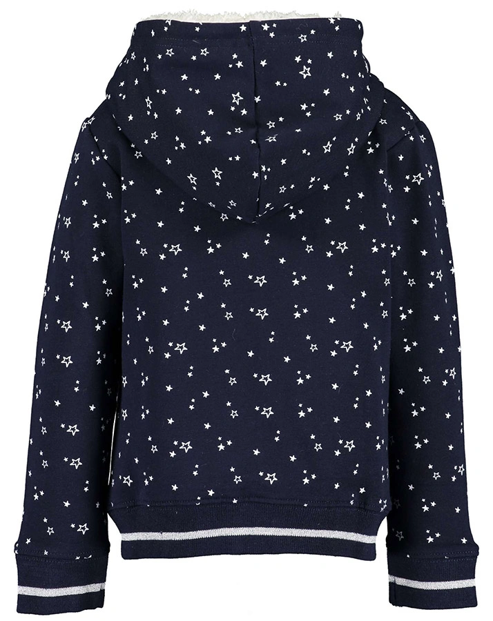 Kapuzenjacke COSMIC LOVE – STARS AOP in nachtblau