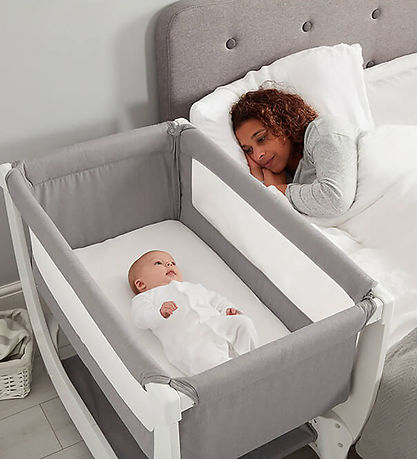 Shnuggle Babybett - Air - Beistellbett - 95x56 cm - Dove Grey