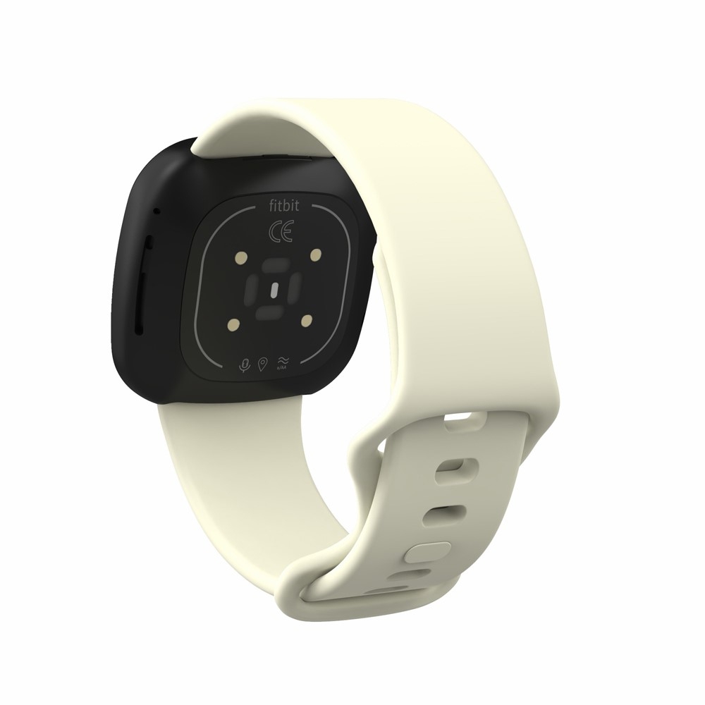 Fitbit Versa 4 / Versa 3 / Sense 2 / Sense Silikon Sport Armband (Gelenkumfang 160-200mm) - Beige