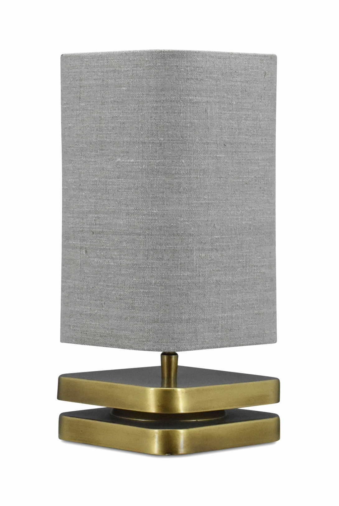 Tafellamp Rimini small brons + kap Linnen naturel