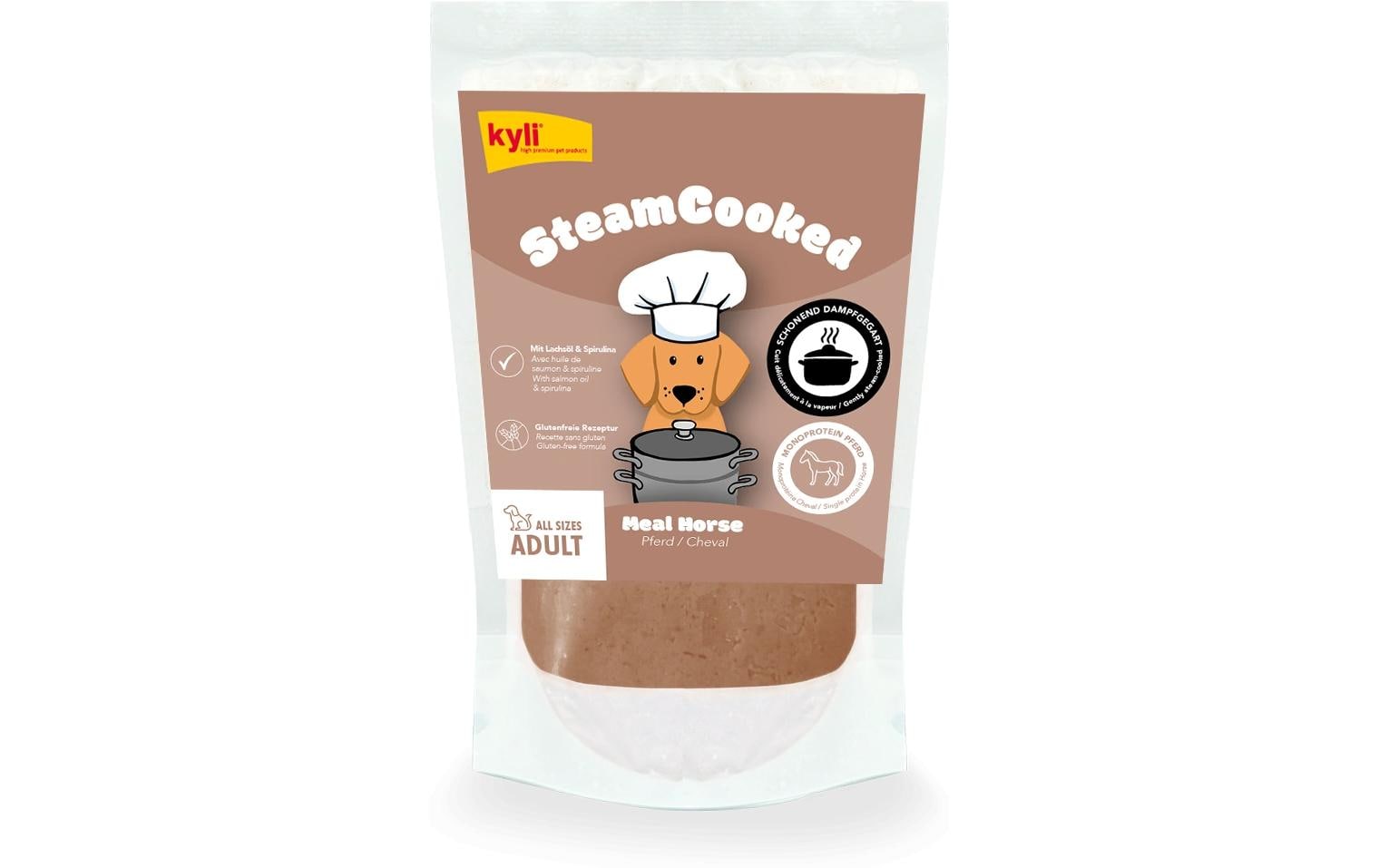 Nassfutter Steamcooked Meal Horse Adult 250gAlleinfuttermittel für ausgewachsene Hunde