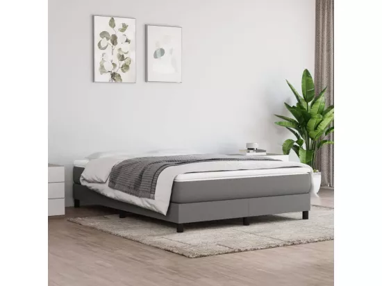 Sommier à lattes de lit Gris foncé 140x200 cm Tissu