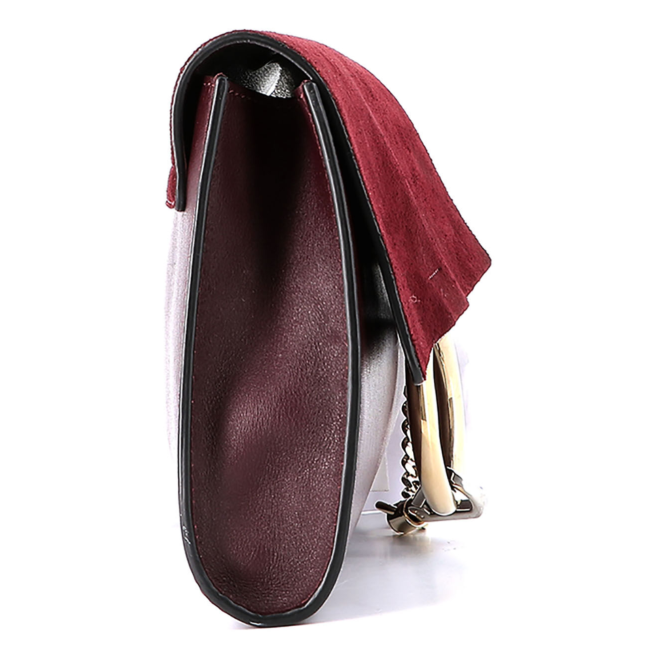 Chloé Sac à main faye GM chloé en Cuir bordeaux Parfait état - 27.5x16 cm