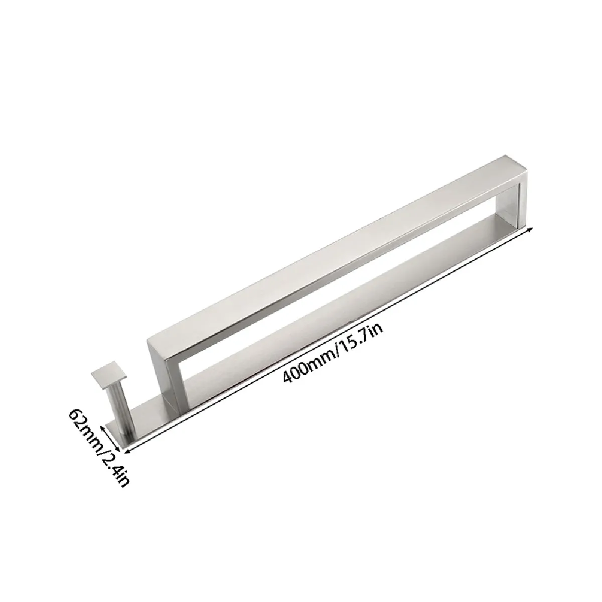 Universal Crochet inox autocollant