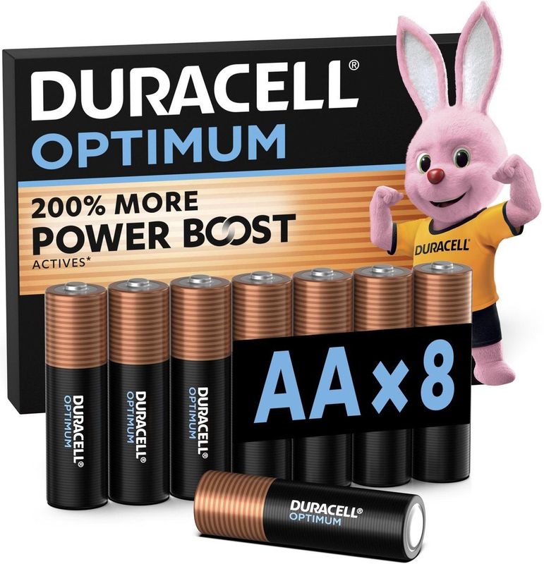 Duracell - Optimum - AA Alkalinebatterijen - 1.5 V - 8 Stuks