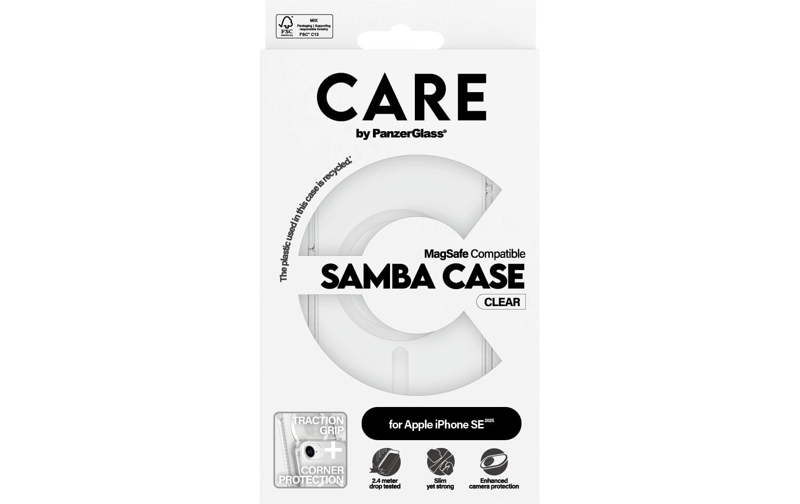 by PanzerGlass Fashion Case Samba iPhone 16e TransparentSchutzhüle für iPhone 16e