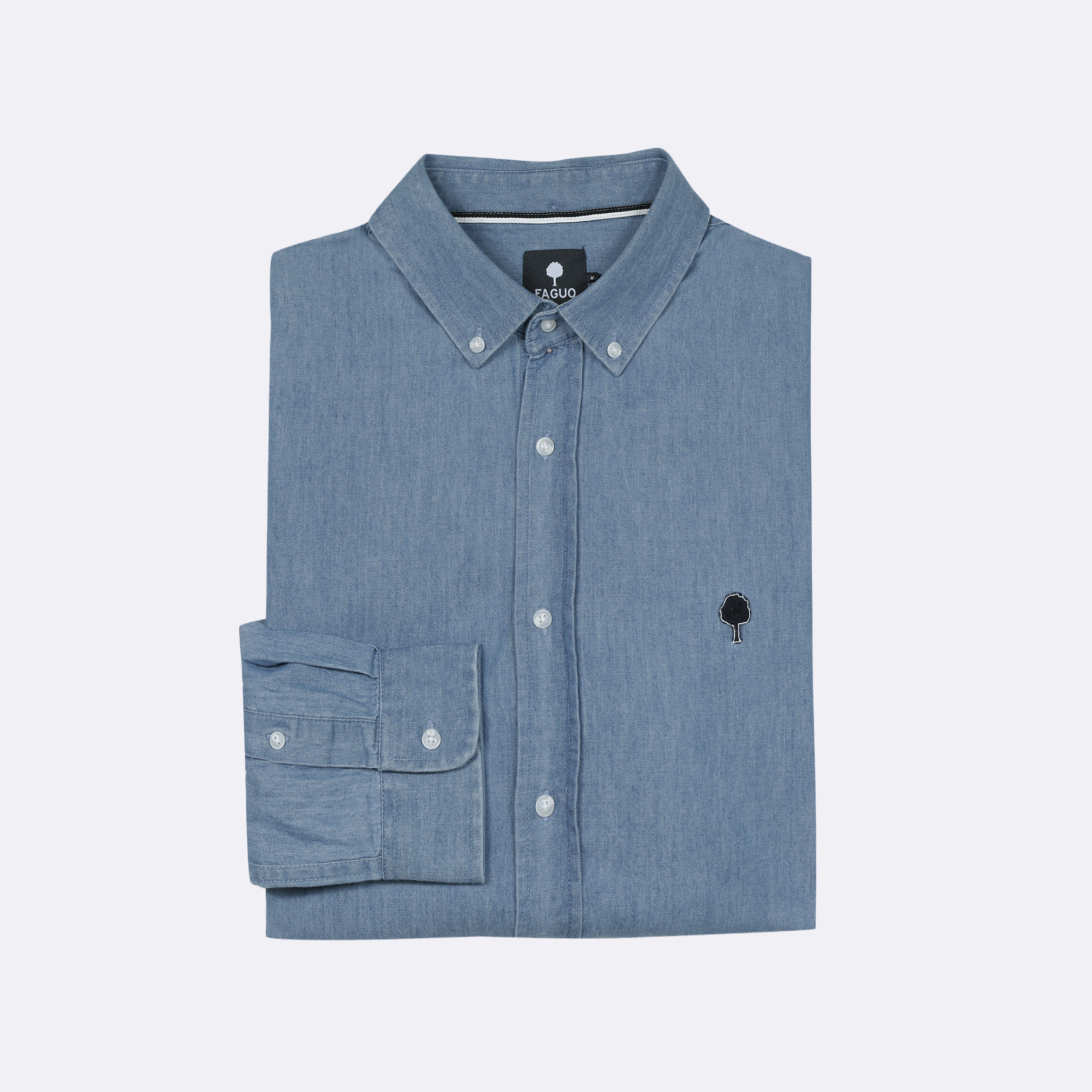Chemise classique denim coton - modèle Ivoy