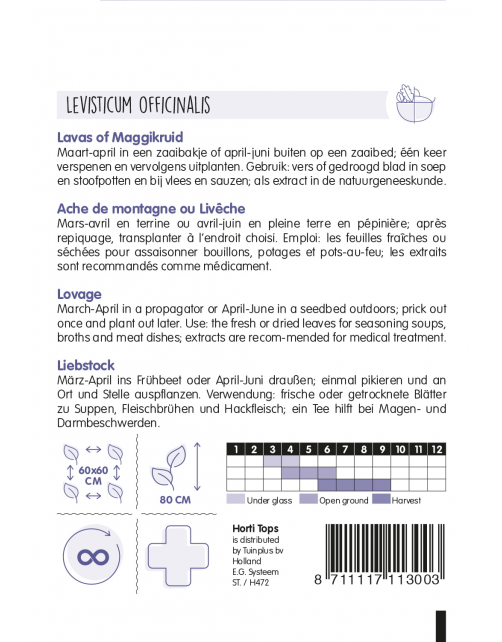 Hortitops Lavas (Maggiplant) - Kruidenzaden - 1.5 g