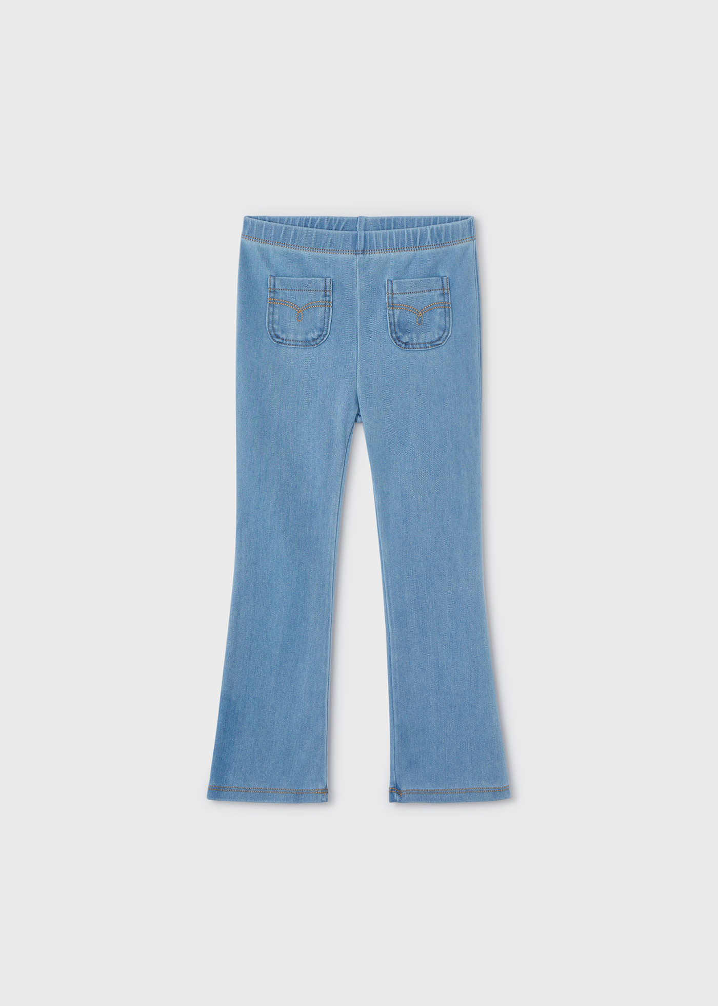 Calça jegging jeans roxa para meninas