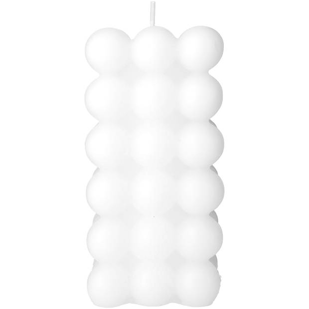 Figuurkaars bubble 6x12cm wit