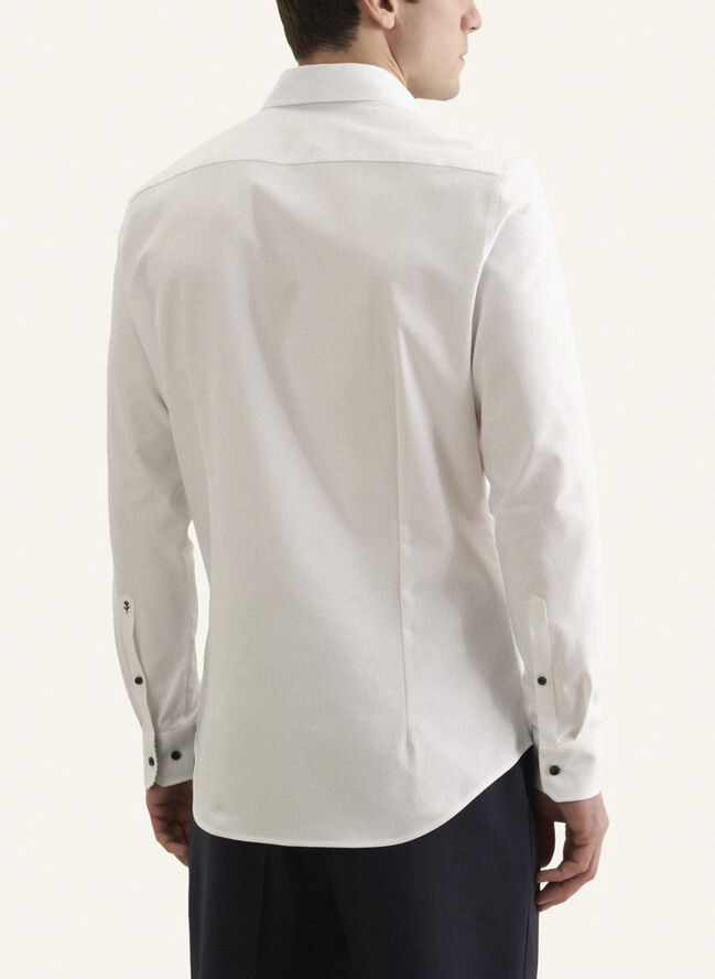 Seidensticker Performance shirt Slim Long sleeve Kent-Collar Uni White