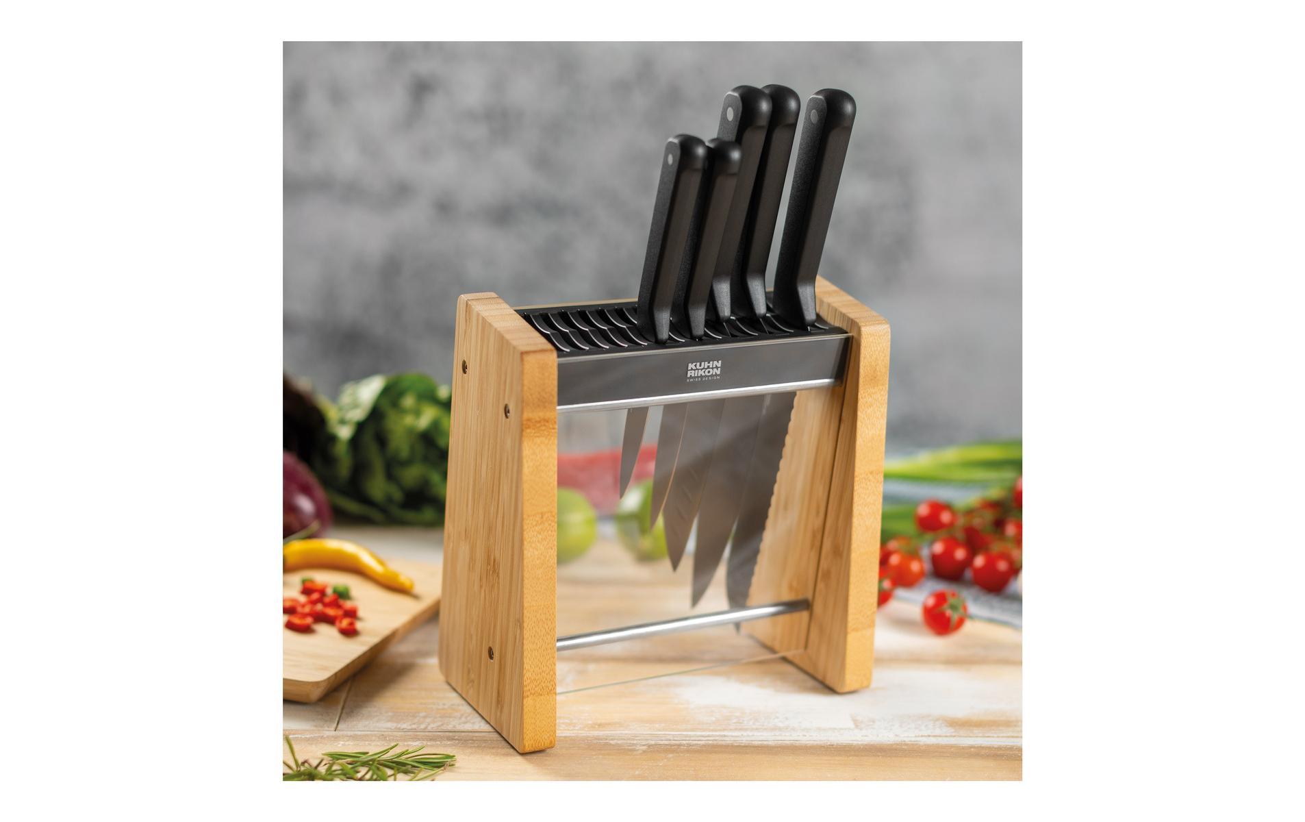 Messerblock-Set mit Messer Iced, 6 Stk. Braun<br>Messerblock-Set