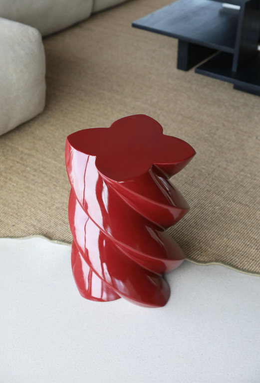 &klevering Marshmallow bijzettafel Ø29x39,5 Burgundy