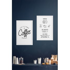 Ardoise murale WOODY, blanc, 300 x 400 mm