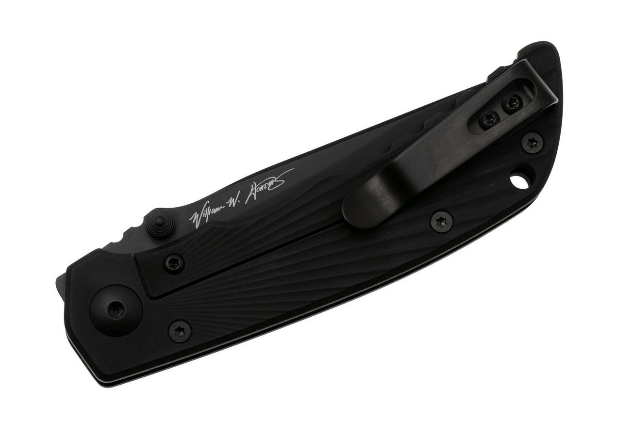 Spartan Harsey Folder 3.25 Talos II SFBL13BKBK, Black Ti Nitride 154CM, Black Starburst Aluminum zakmes