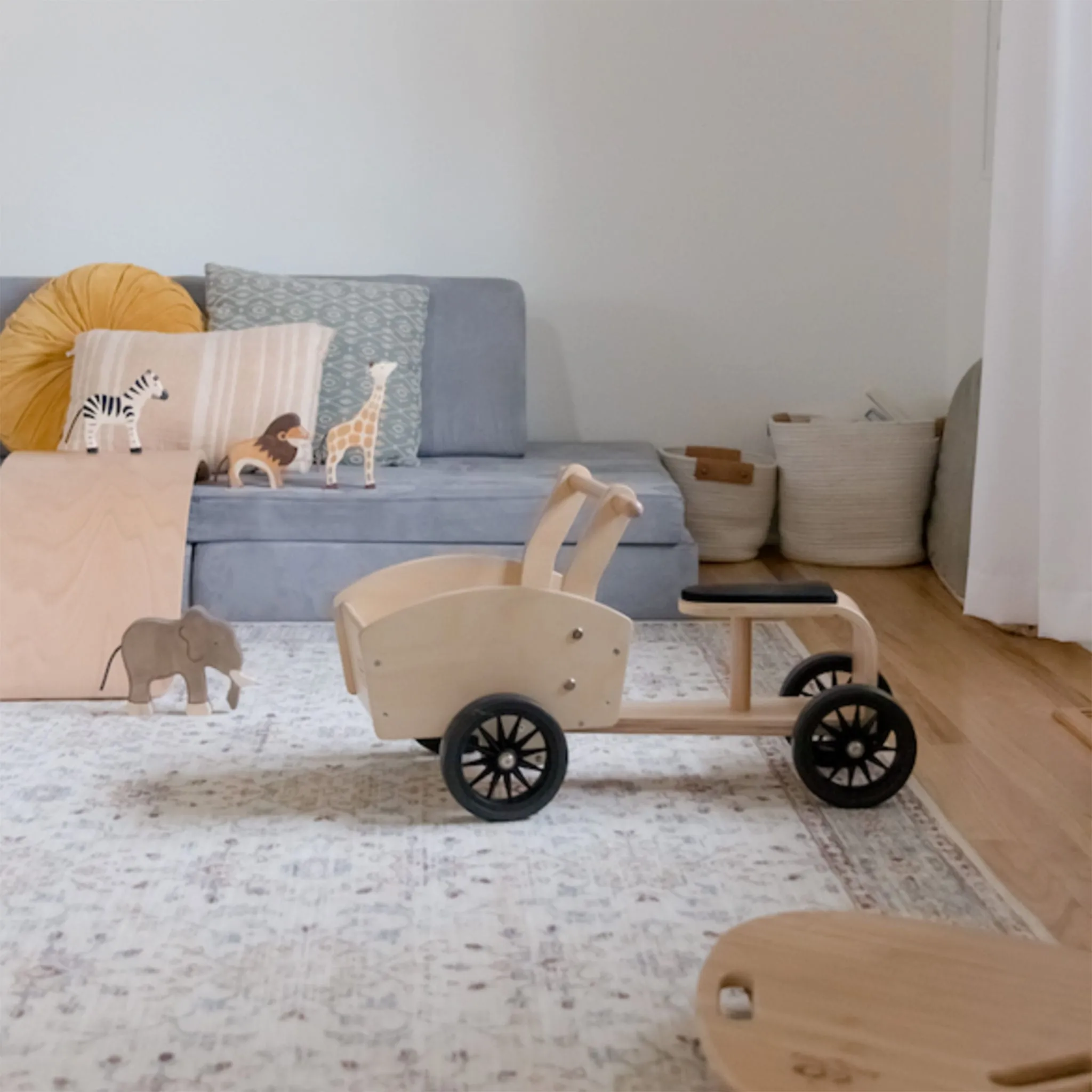 Kinderfeets Chariot Cargo Bike Kinderfeets - Naturel  Blanc