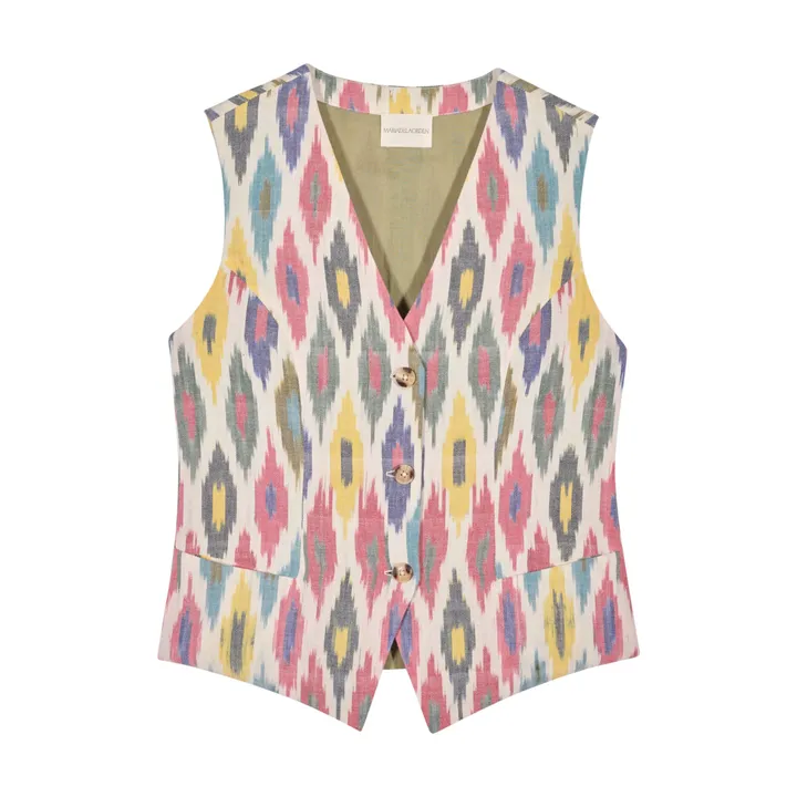 Maria de la Orden Veste Sans Manches Ava Ikat | Vert