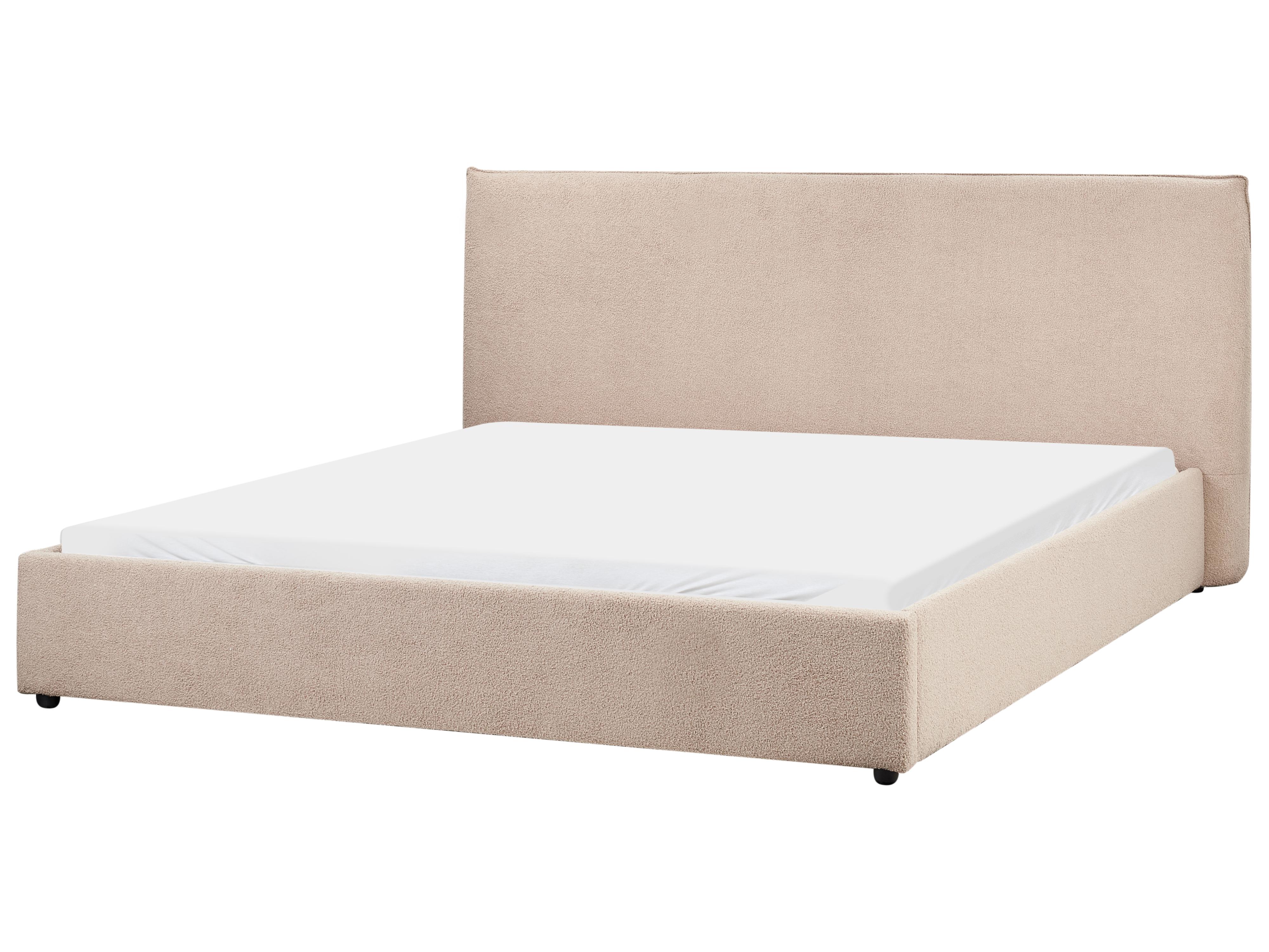 Bed Bouclé LAVAUR 180 x 200 cm Taupe