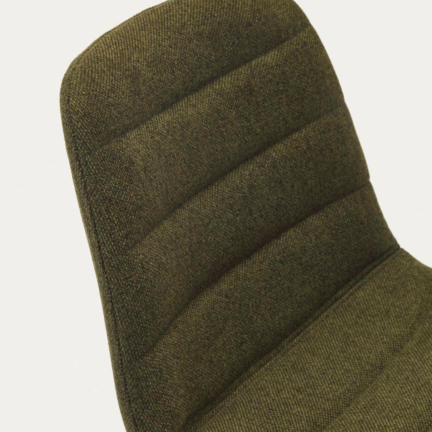 Kave Home Barhocker ZUNILDA dunkelgrün/mattschwarz