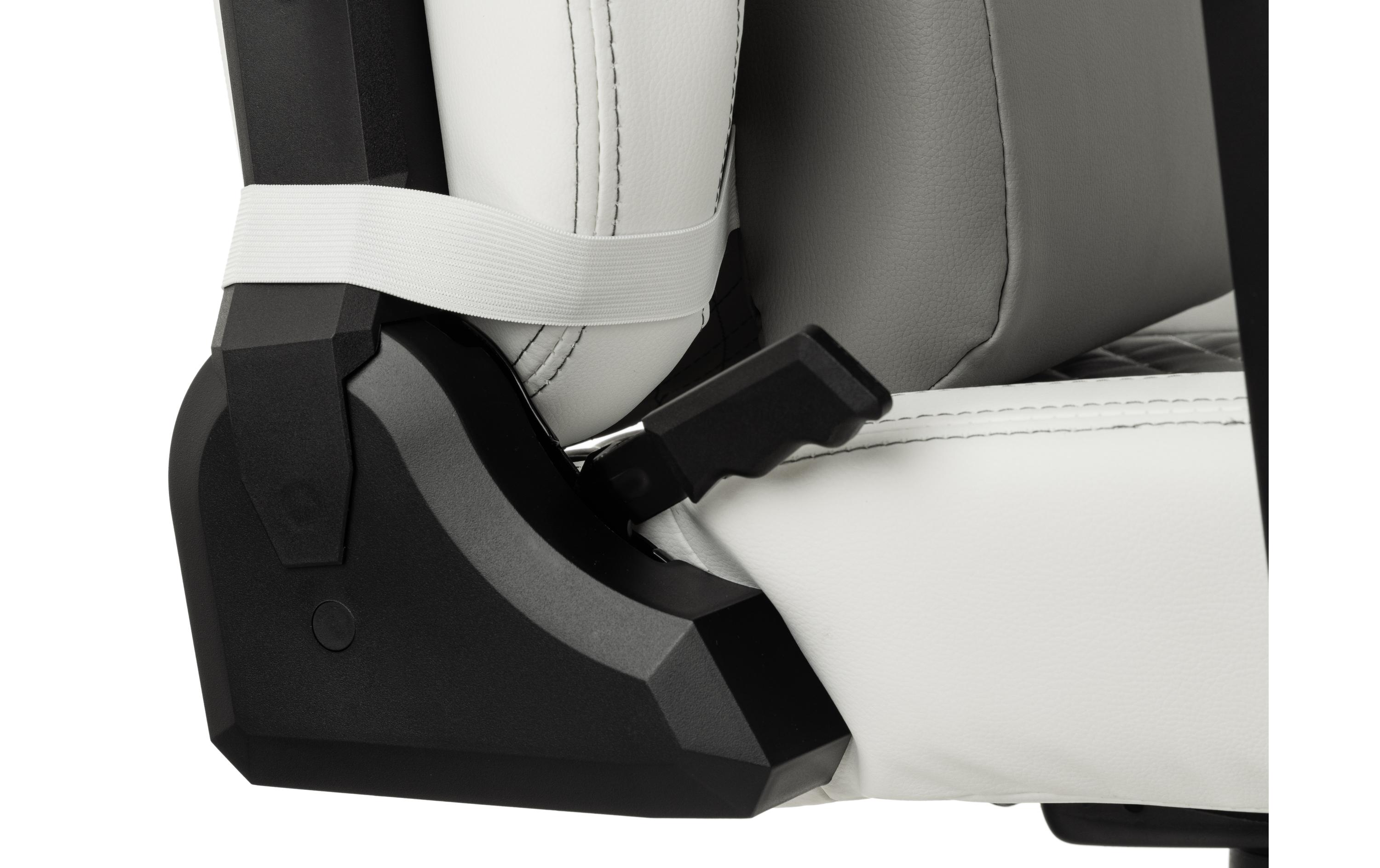 Gaming-Stuhl Weiss/Grau<br>Ergonomischer Stuhl für lange Gaming-Sessions und Arbeitstage