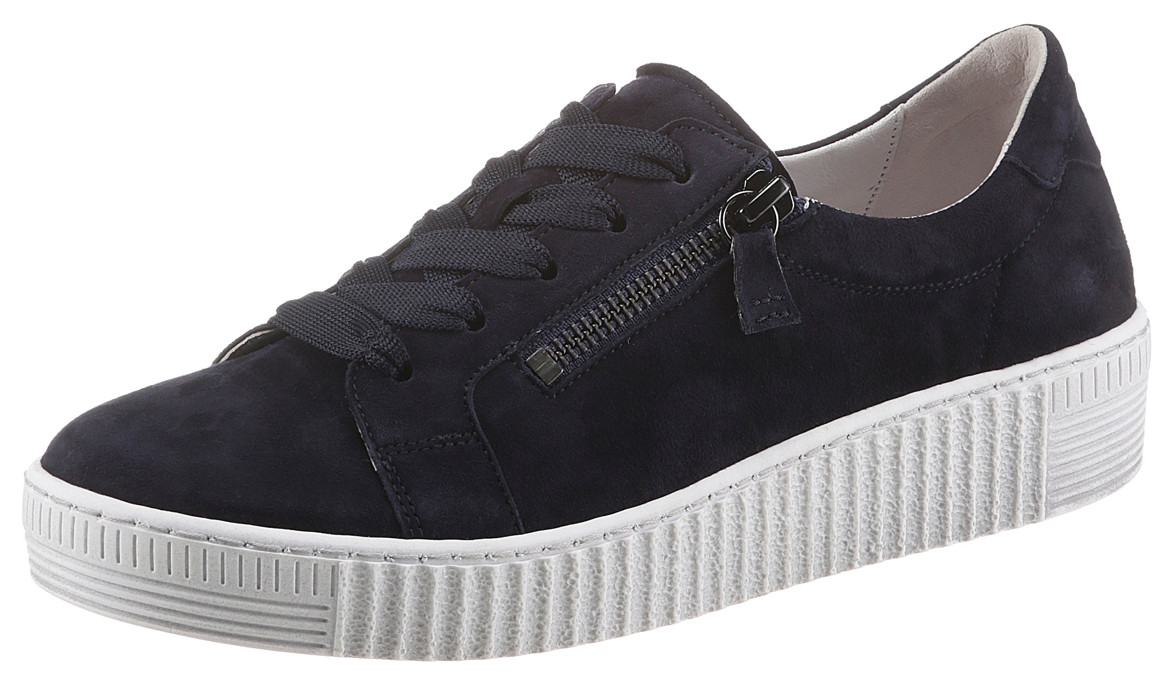 Gabor Plateausneaker  mit zwei Reissverschlüssen, Freizeitschuh, Halbschuh, Schnürschuh