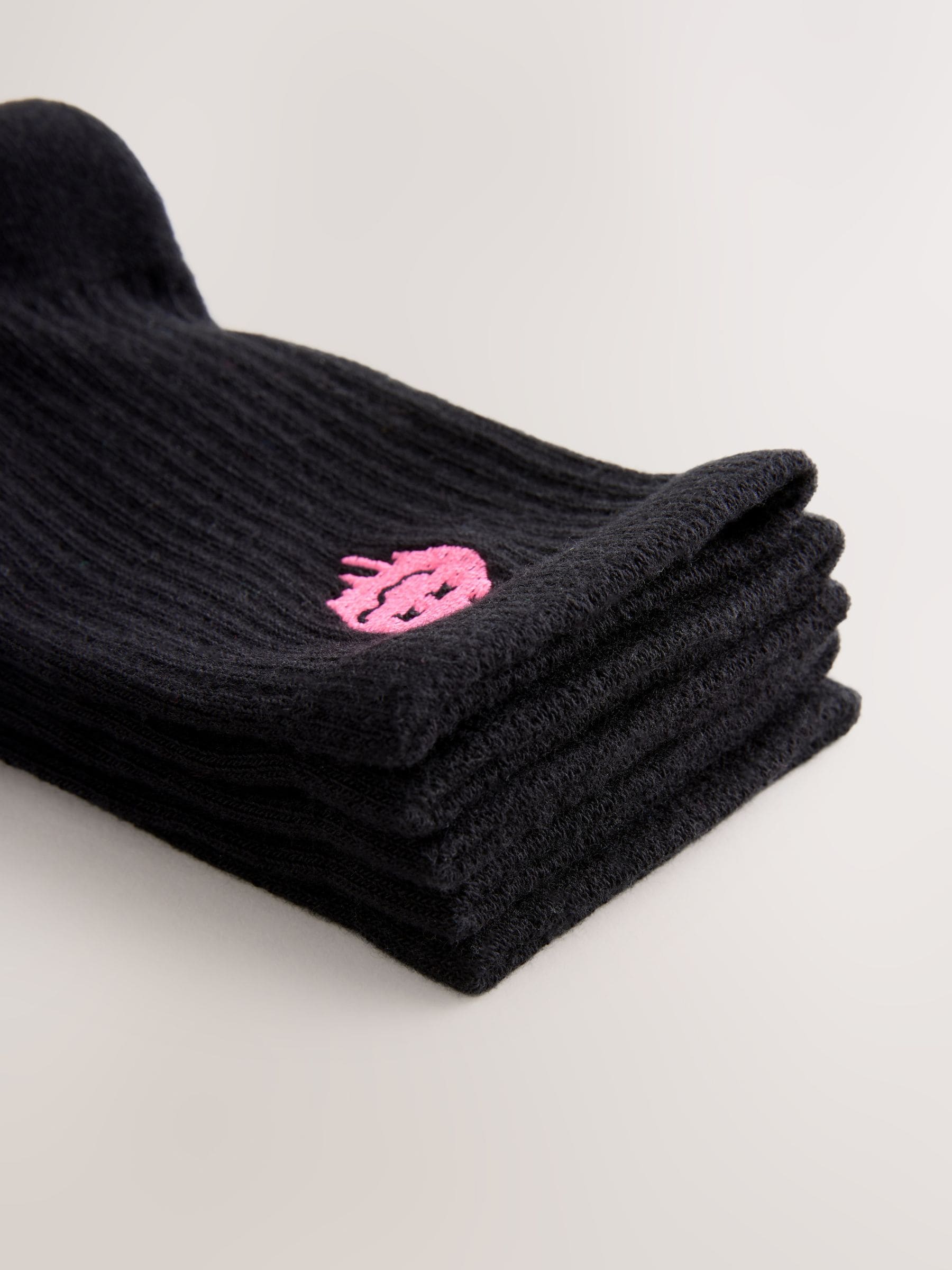 Zwart met smiley - Drippy Sokken 5 Set