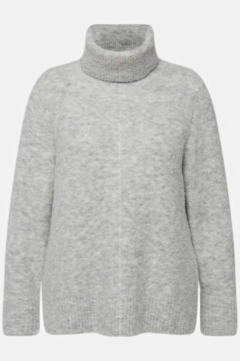 Pullover, meliert, Wollanteil, Rollkragen, Langarm