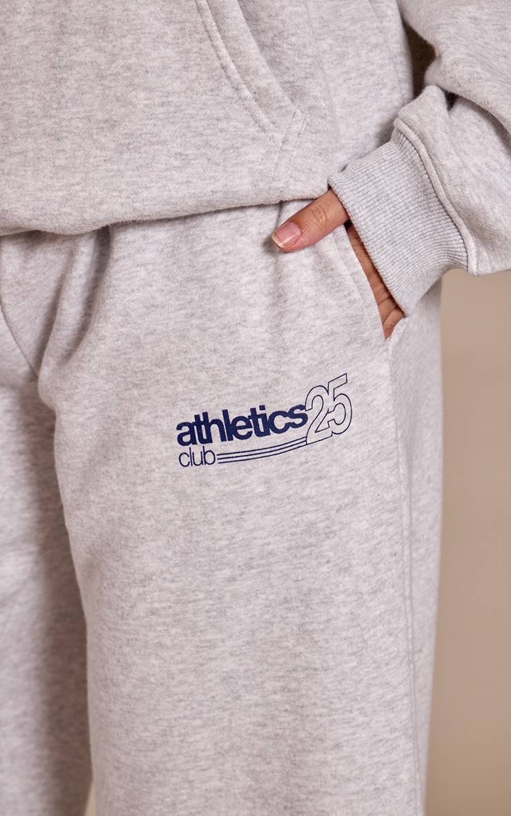 Gris Cendré Pantalon De Jogging Droit En Molleton De Coton Athletics 25