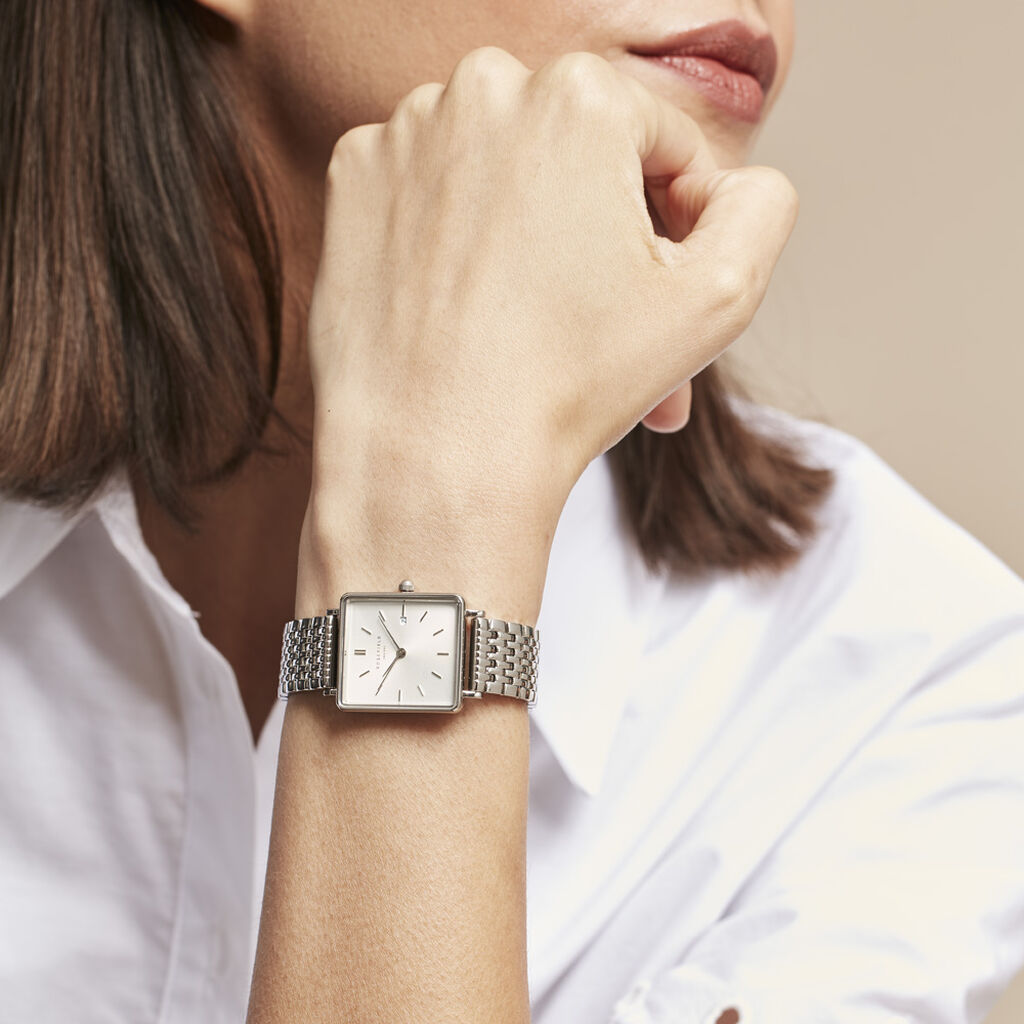 Montre Rosefield Boxy Blanc