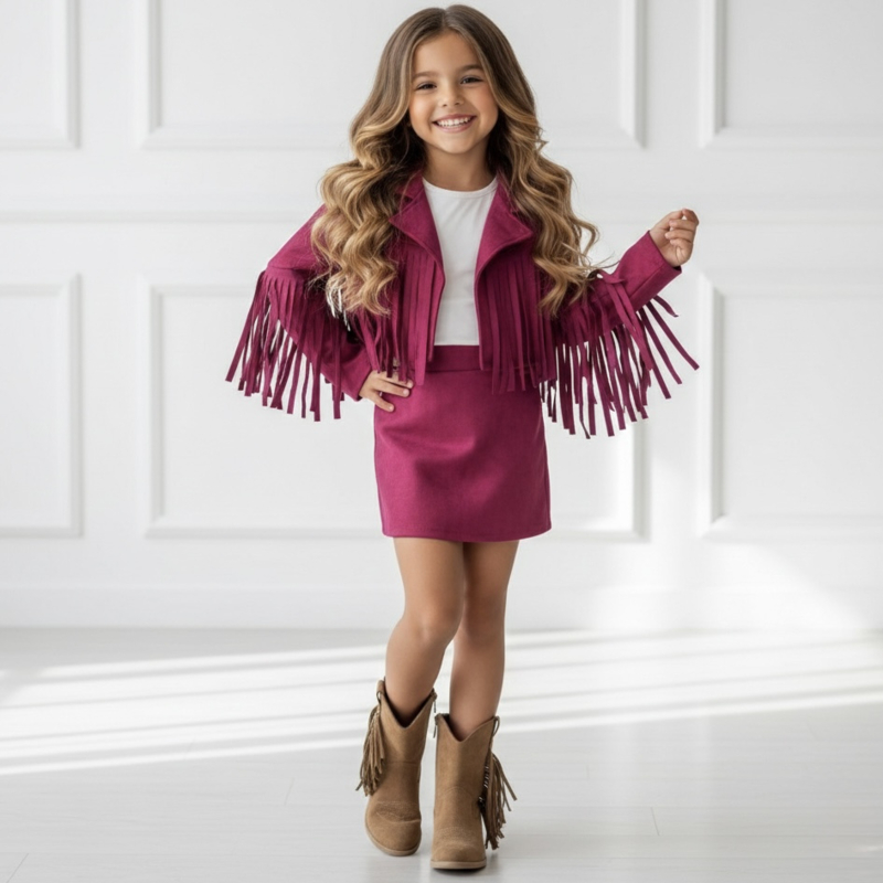 Western fringe set - bordeaux