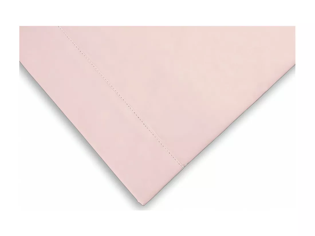 Drap plat en coton percale 260x300 cm CAMILLE rose, par songe de camille