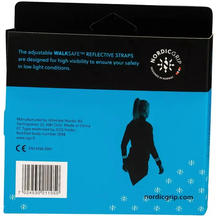 Nordic Grip Reflective 2 Arm/Leg Band Black