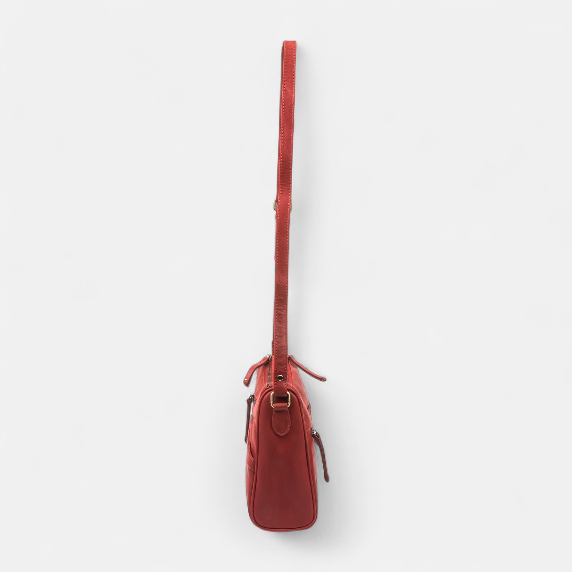 Sac bandoulière en cuir rouge