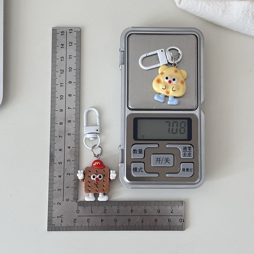 Kawano - Sleutelhanger met etenscartoon en legeringstasbedel (verschillende ontwerpen)