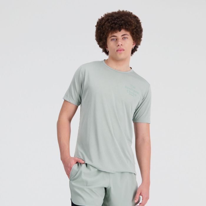 New Balance Herre Singletter Graphic Impact Run Singlet Grøn
