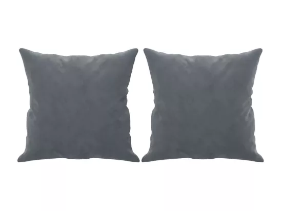 Canapé 2 places avec oreillers gris foncé 140 cm velours