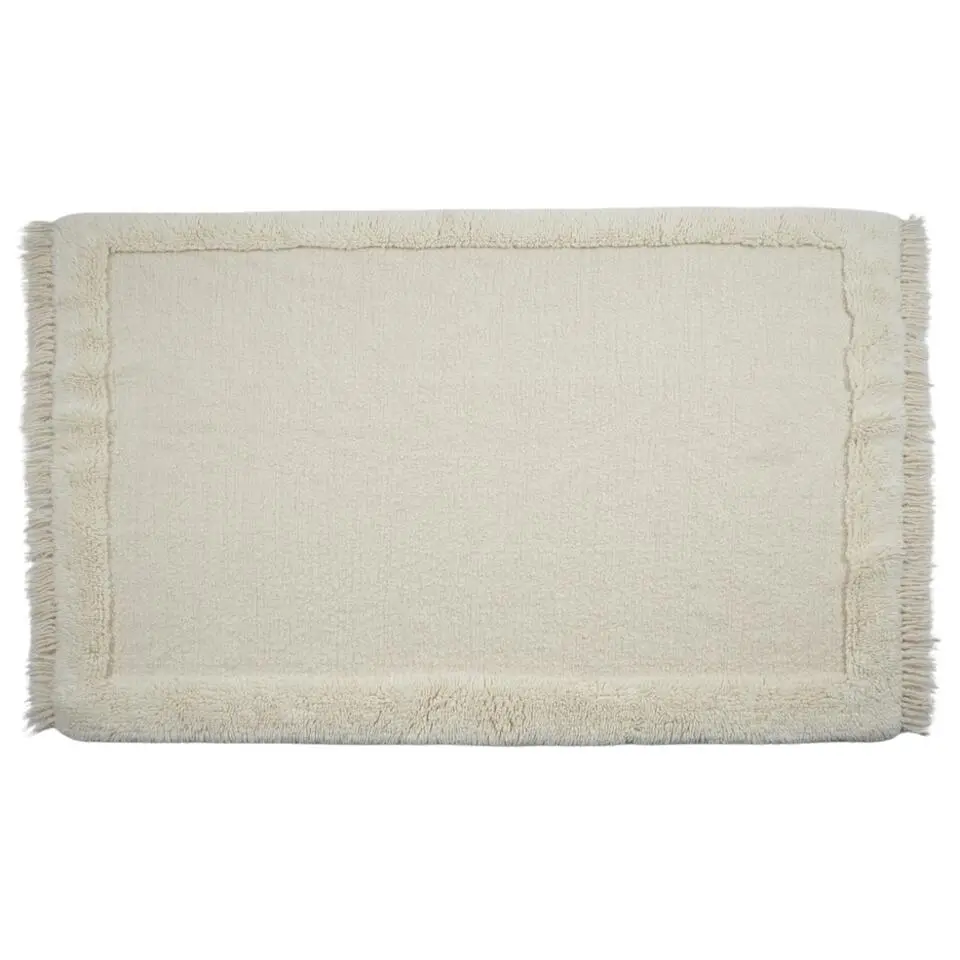 Vloerkleed Rechthoek - Beige Wol - 160x230x2cm - Norah
