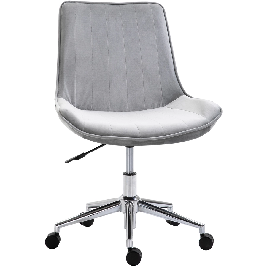 HOMCOM Drehstuhl im Retro-Stil grau