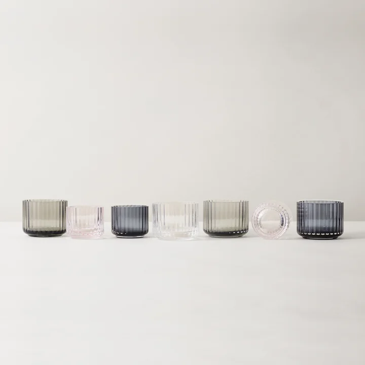 Lyngby Porcelæn - Teelichthalter Ø 6,7 cm, transparent
