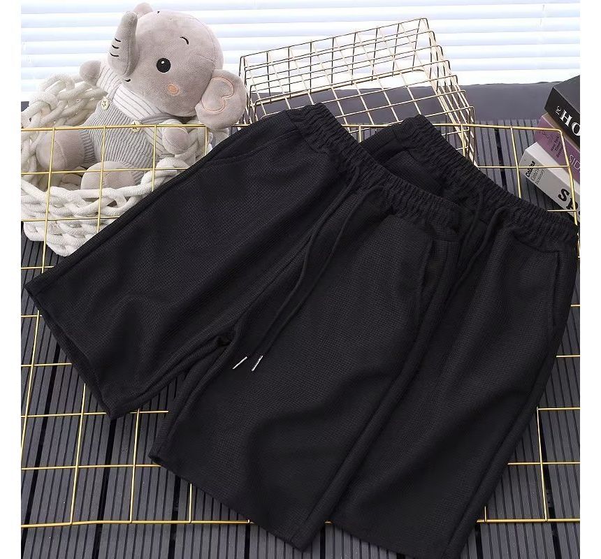 Acrius - Effen shorts met trekkoordtaille