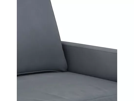 Ensemble de canapés 4 pcs avec coussins gris foncé velours