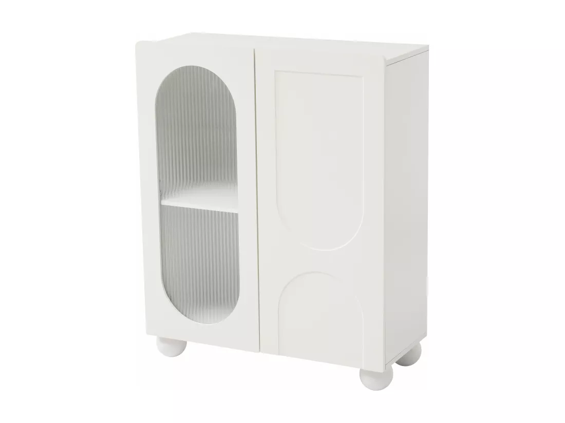 Armoire de rangement blanche de style scania,d80cm×h99cm