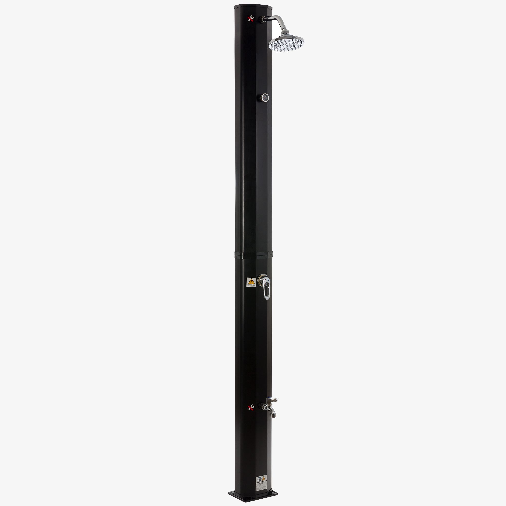 Solardusche 35L schwarz mit Thermometer