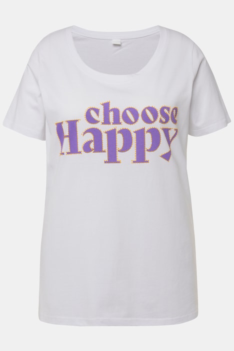 T-Shirt, Classic Fit, Schriftzug, Rundhals, Halbarm.
