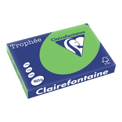 Clairefontaine Trophée - Papier couleur - A3 (297 x 420 mm) - 160 g/m² - Ramette de 250 feuilles - vert menthe