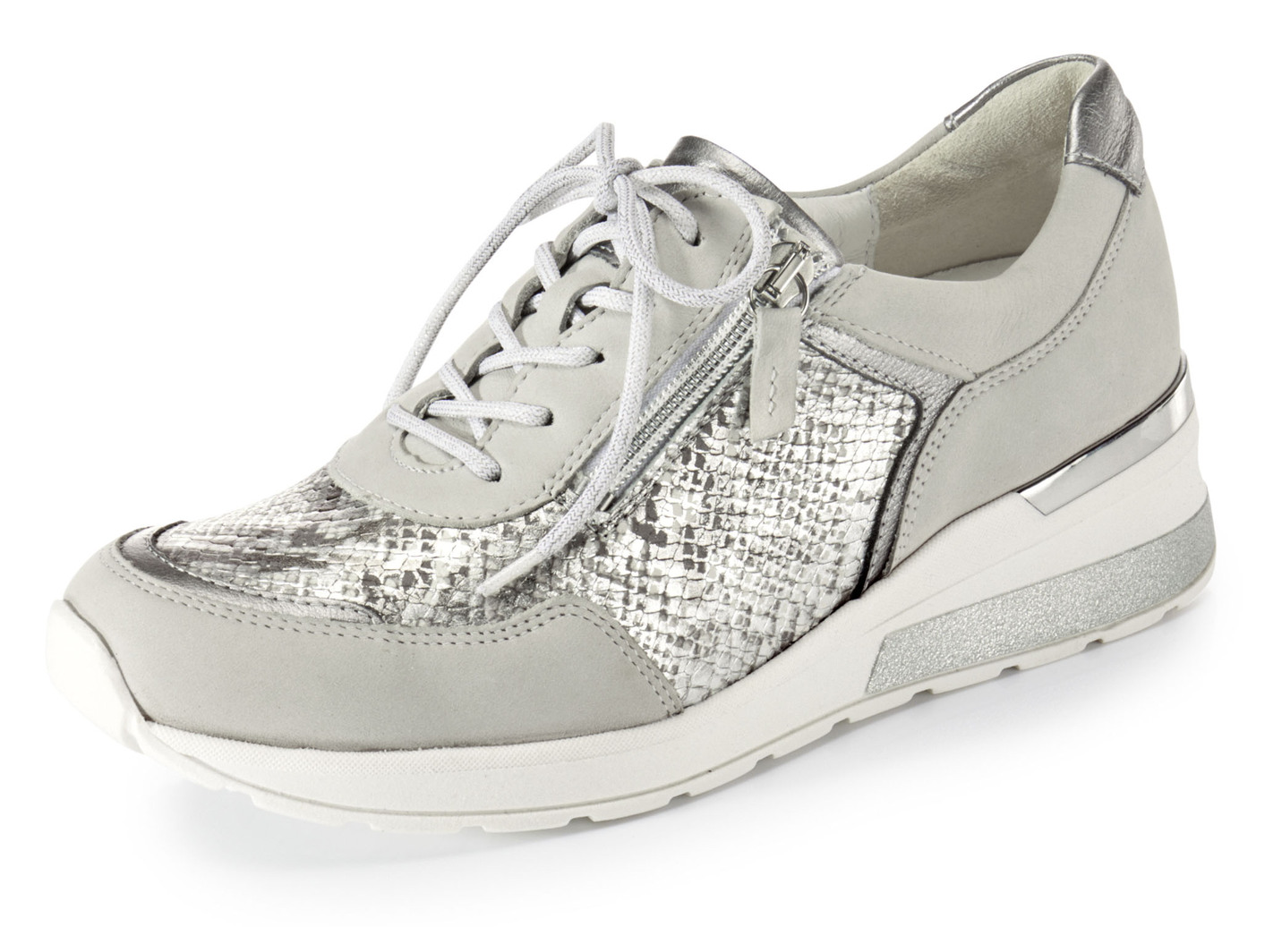 Waldläufer Schnürschuh aus interessantem Materialmix
