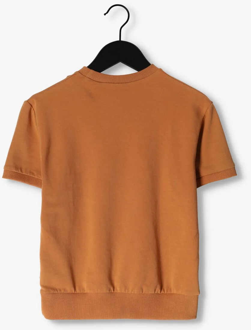 CARLIJNQ cognac carlijnq t-shirt smilies - sweater short sleeve wt embroidery