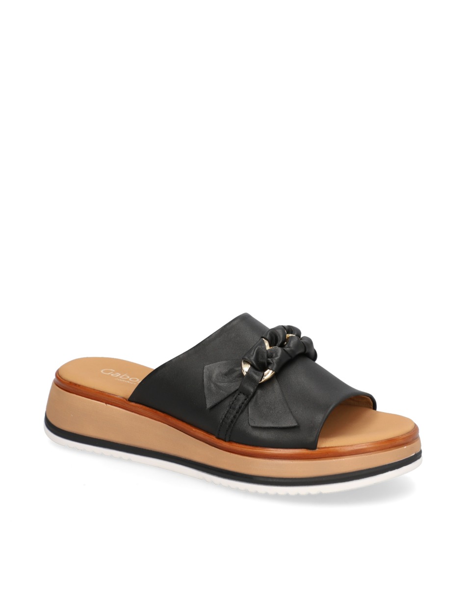 Glattleder Pantoffel