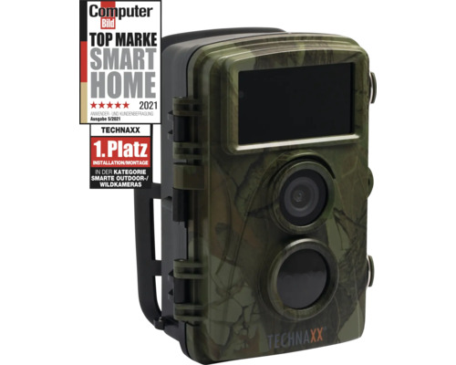 Technaxx Nature Wild Cam TX-160 batterijgevoede wildcamera voor binnen- en buitengebruik, ca. 9 x 7,2 x 13,6 cm, Full HD